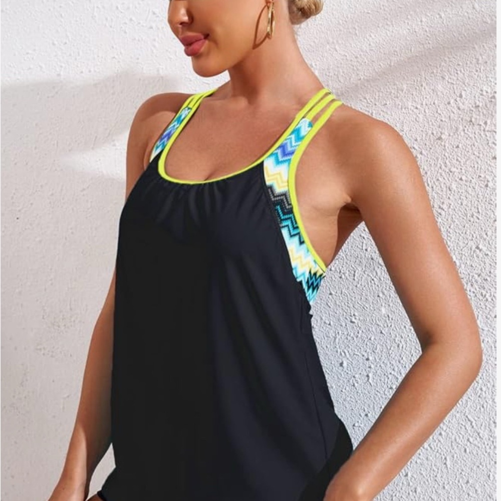 Dearlove women’s blouson swim top swimsuit Tankini t back XXL